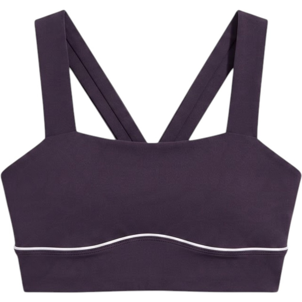 All in Motion Sports Bra Womens XS Black Piping Square Neck Activewear